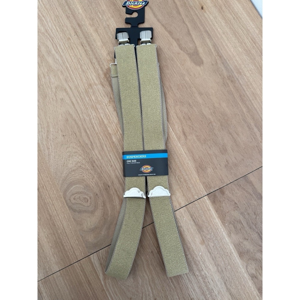 Dickies Khaki Heavy-Duty‎ Suspenders – One Size Adjustable – New With Tags